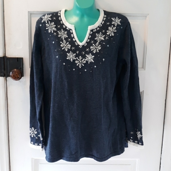 Quaker Factory med vintage ugly Christmas sweater - Picture 1 of 2